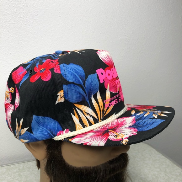 Vintage Poulan Pro Power Equipment Floral SnapBack Hat - Picture 3 of 12